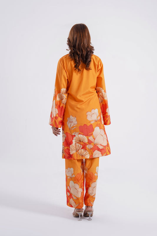 Amber Glow - 2 Piece Printed Suit