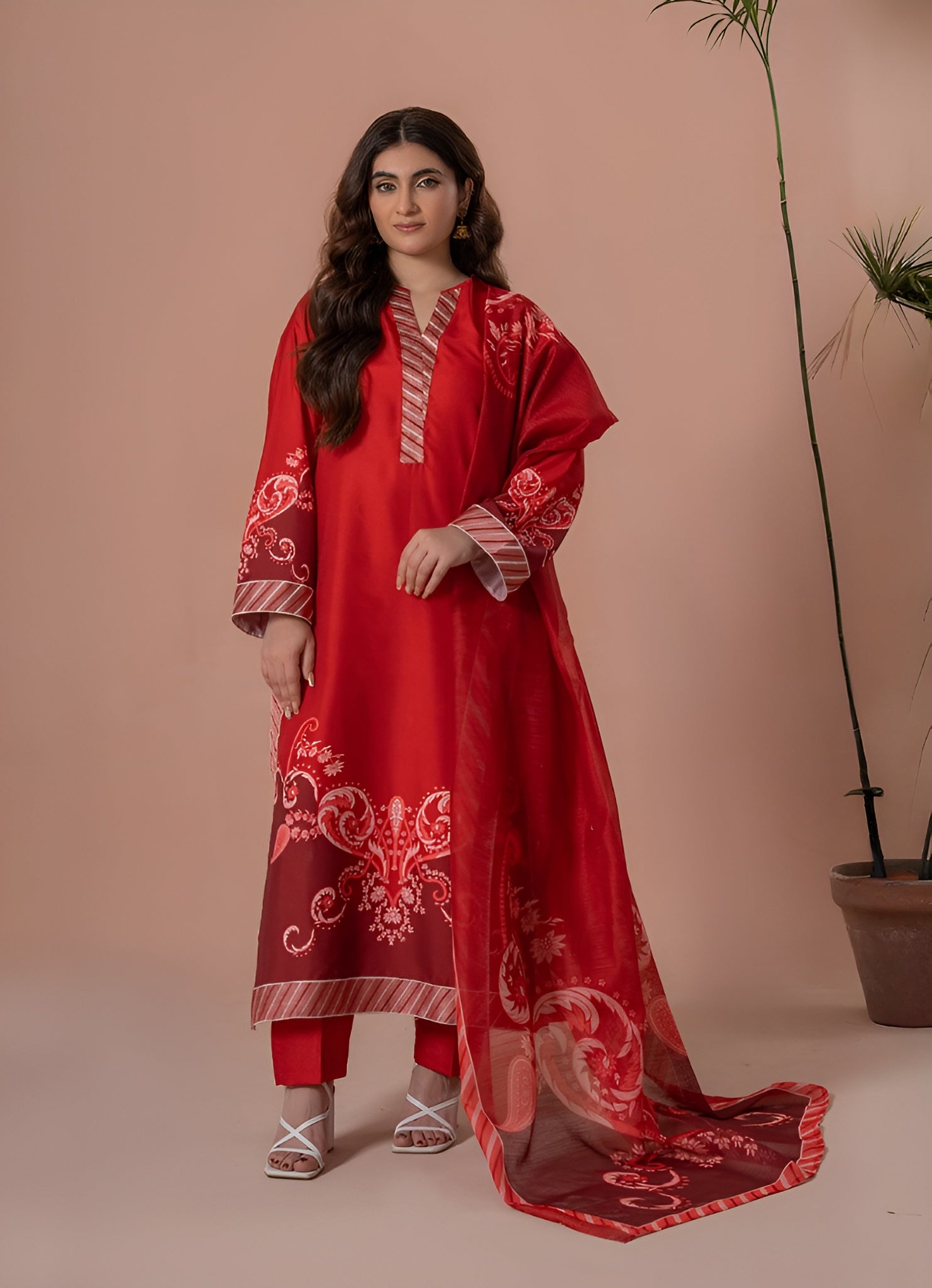 Gul e Lal - 3 Piece Embroided Suit