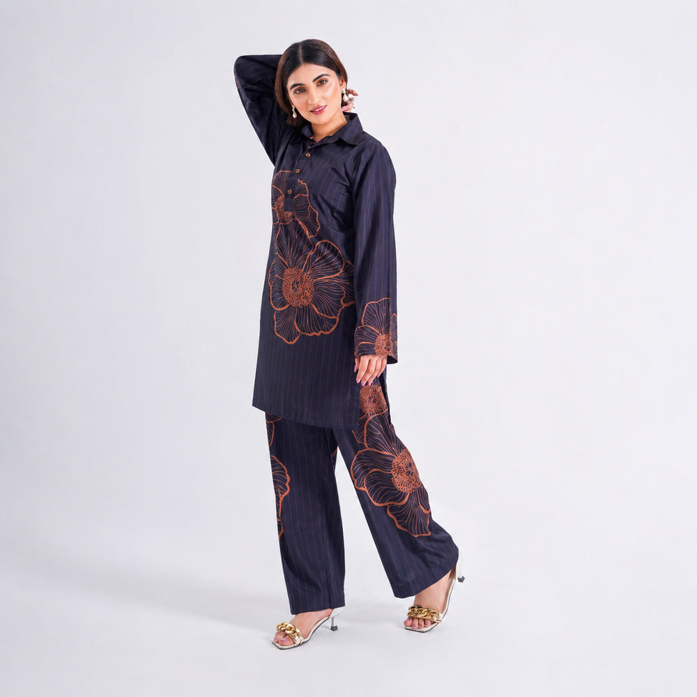 Amber Blossom - 2 Piece Printed Suit