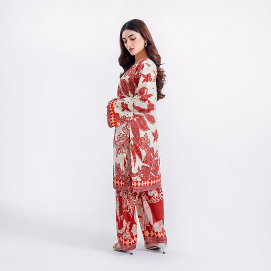 Amber Garnet - 2 Piece Printed Suit