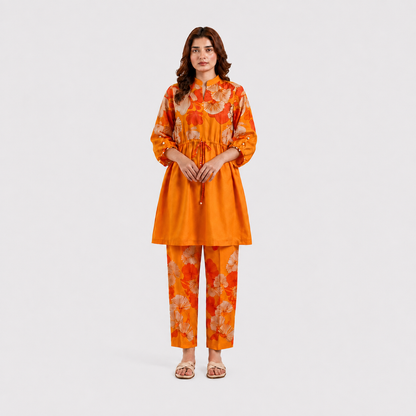 Amber Glow  - 2 Piece Printed Suit