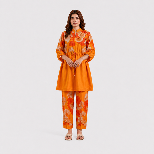 Amber Glow  - 2 Piece Printed Suit