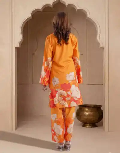 Amber Glow  - 2 Piece Printed Suit