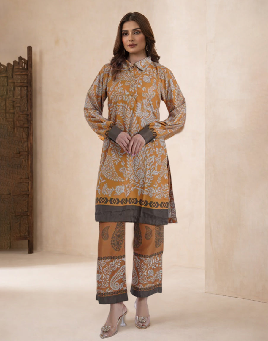 Amber Haze - 2 Piece Printed Suit