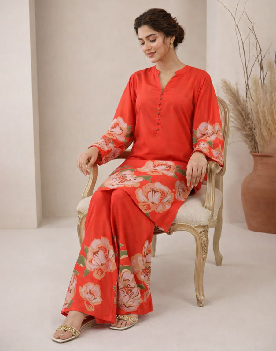 Amber Blaze - 2 Piece Printed Suit