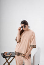 Oversize Coord Set - Cheetah Print Panels