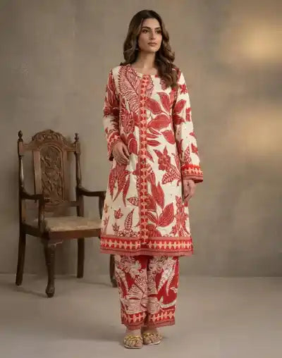 Amber Garnet - 2 Piece Printed Suit