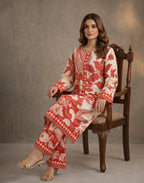 Amber Garnet - 2 Piece Printed Suit