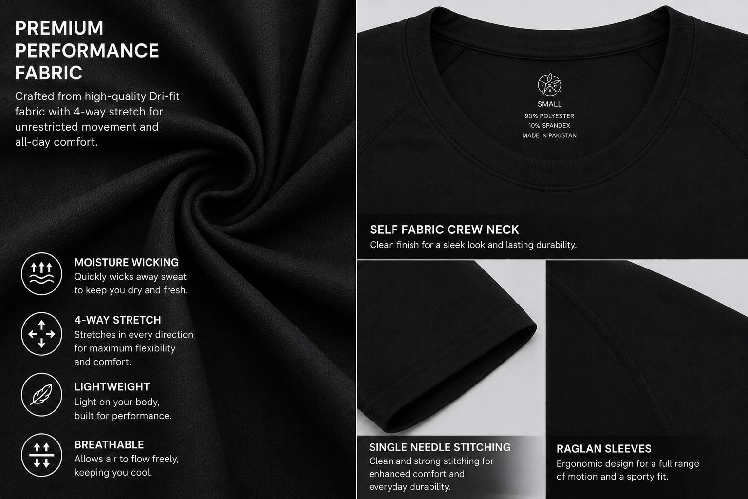 Dri-Fit Performance Tee - Black