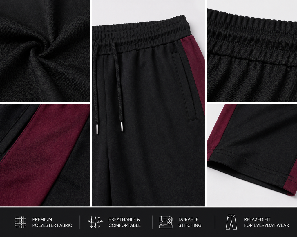 Wide Leg Performance Trouser – Black