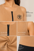 Sleeveless Performance Top - Caramel