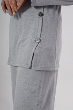 Button Down Round Neck Coord Set