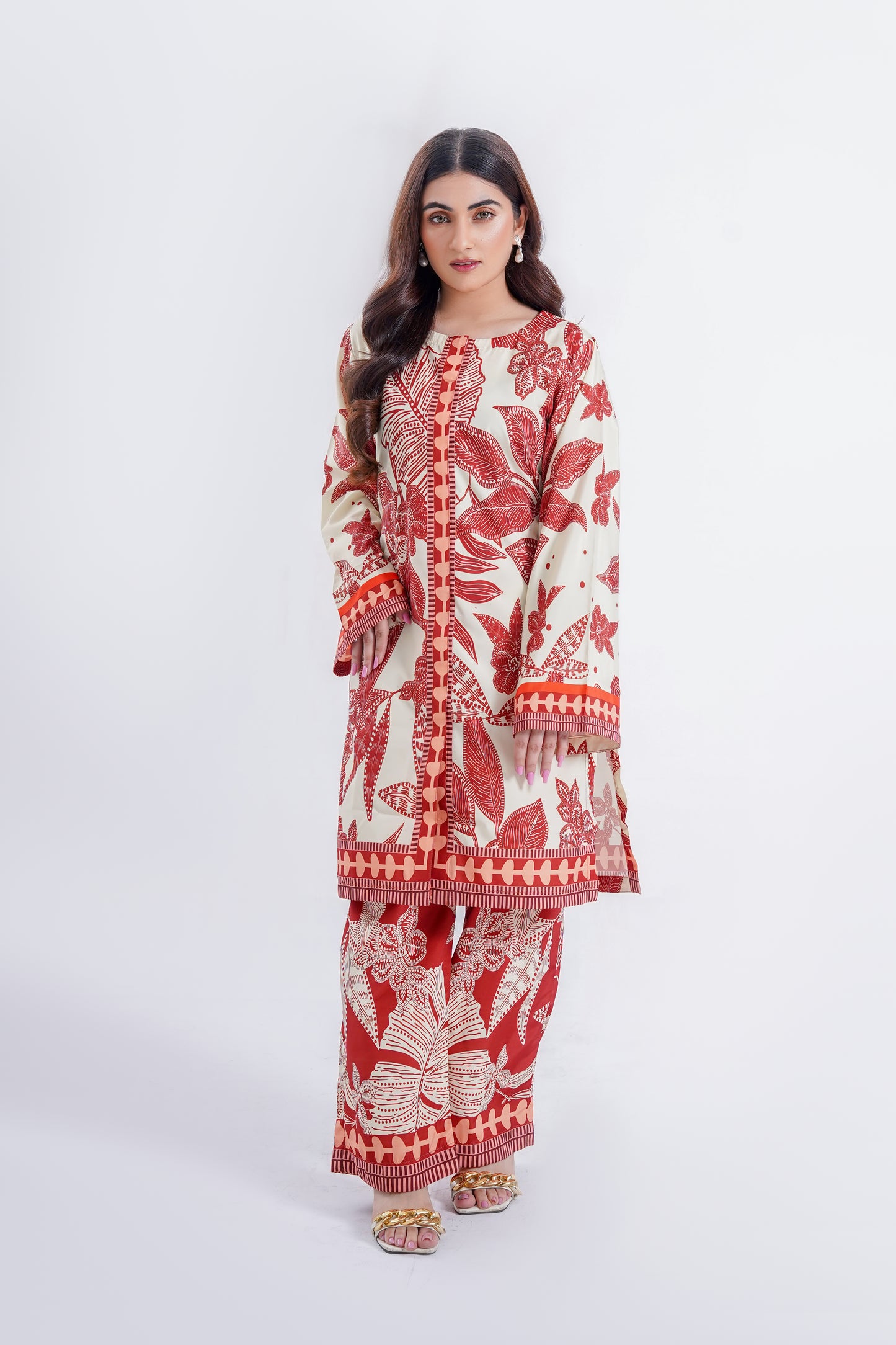 Amber Garnet - 2 Piece Printed Suit