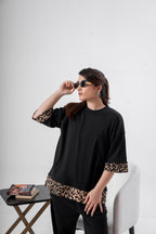 Oversize Coord Set - Cheetah Print Panels