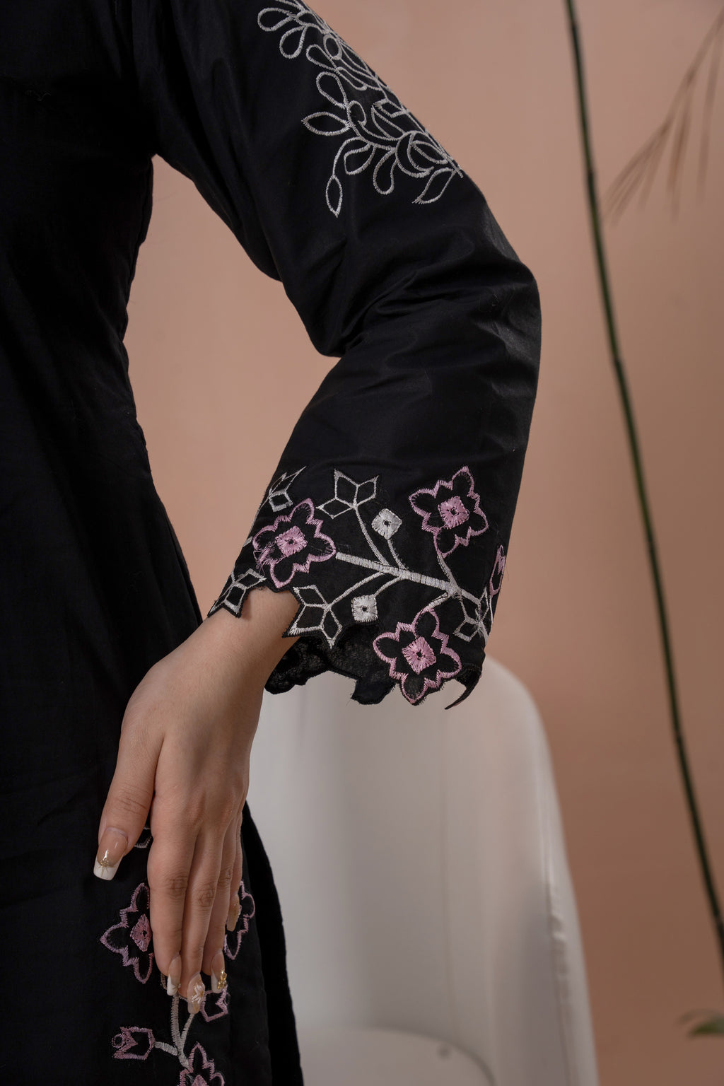 Sang e Aswad - 3 Piece Embroided Suit