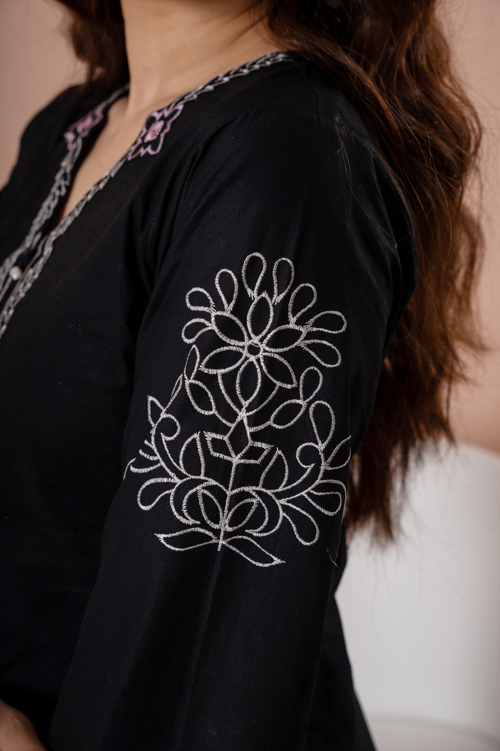 Sang e Aswad - 3 Piece Embroided Suit
