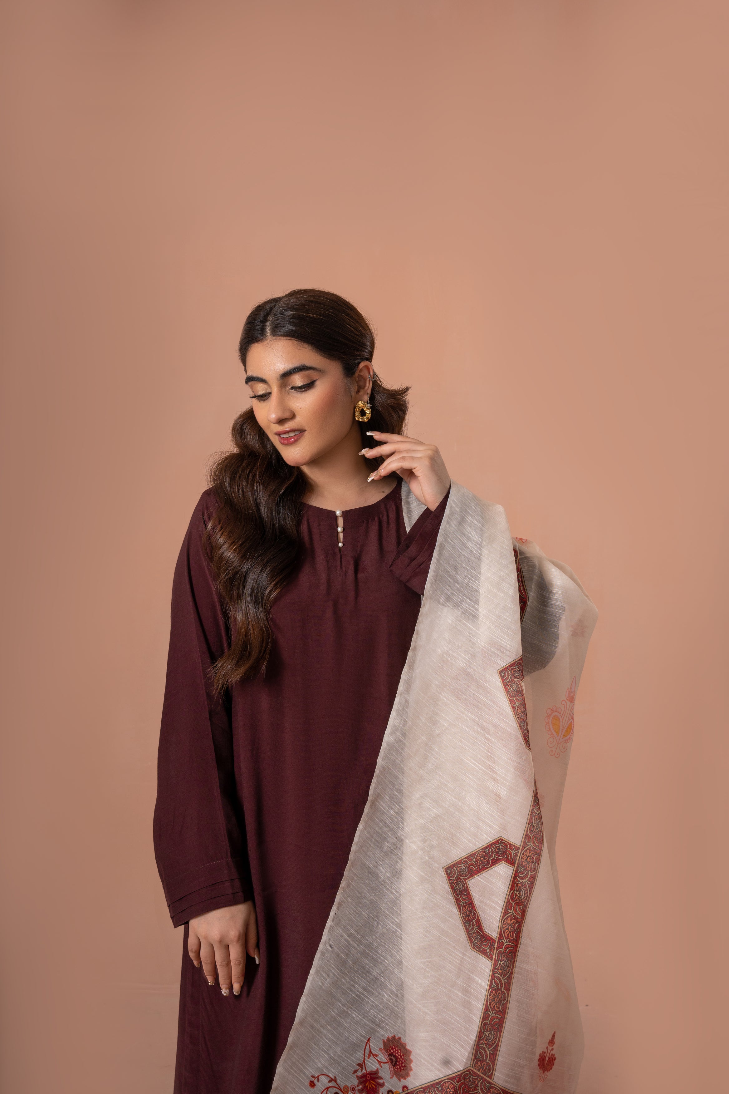 Sarmayi Sang - 3 Piece Embroided Suit