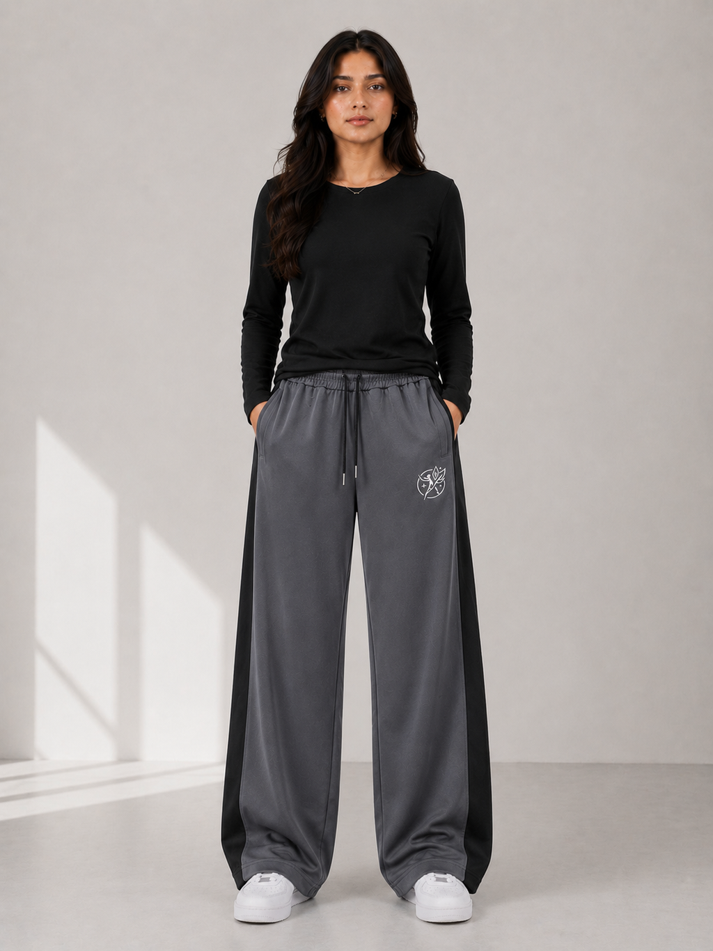 Wide Leg Performance Trouser - Dark Grey