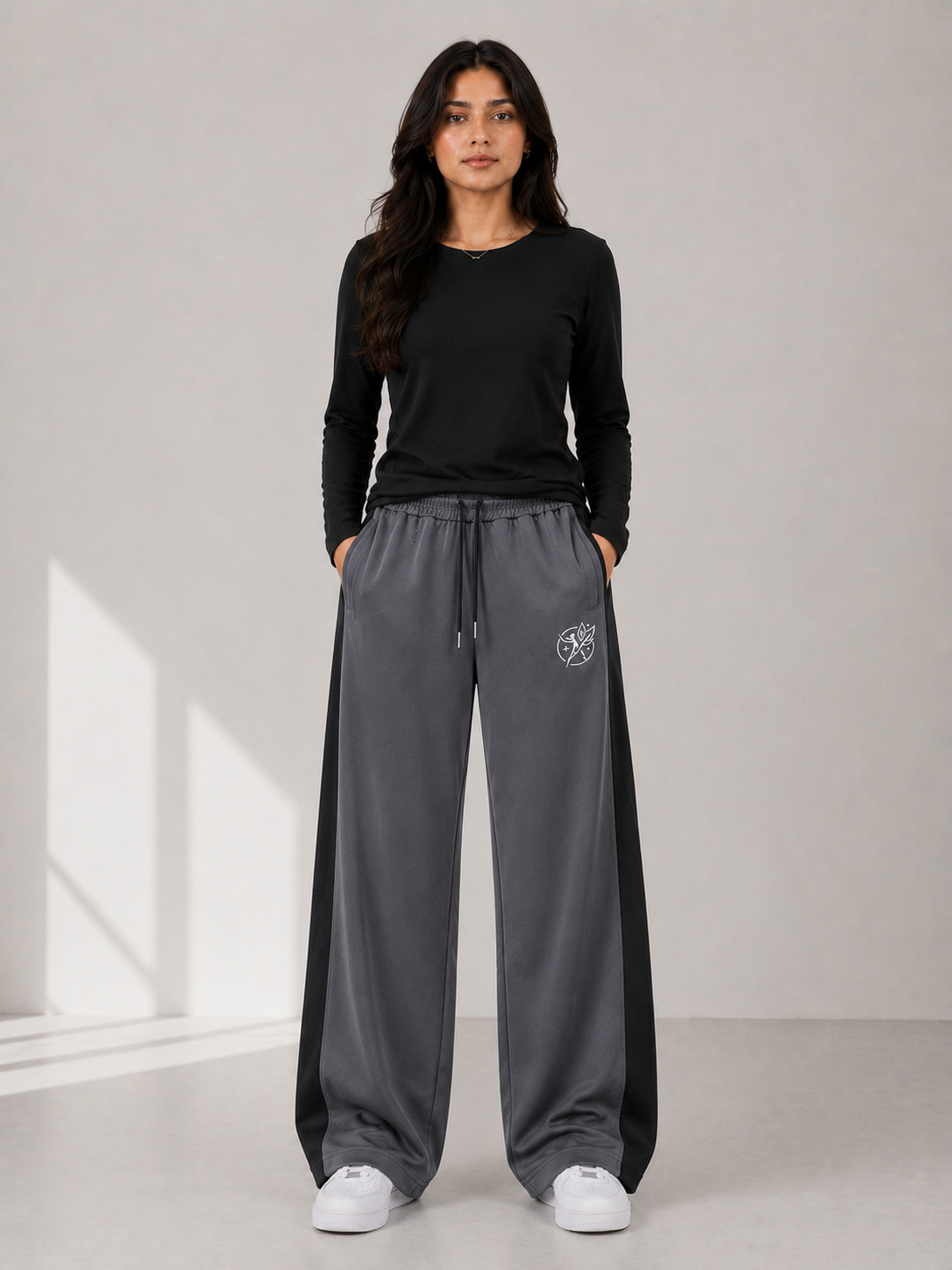 Wide Leg Performance Trouser - Dark Grey