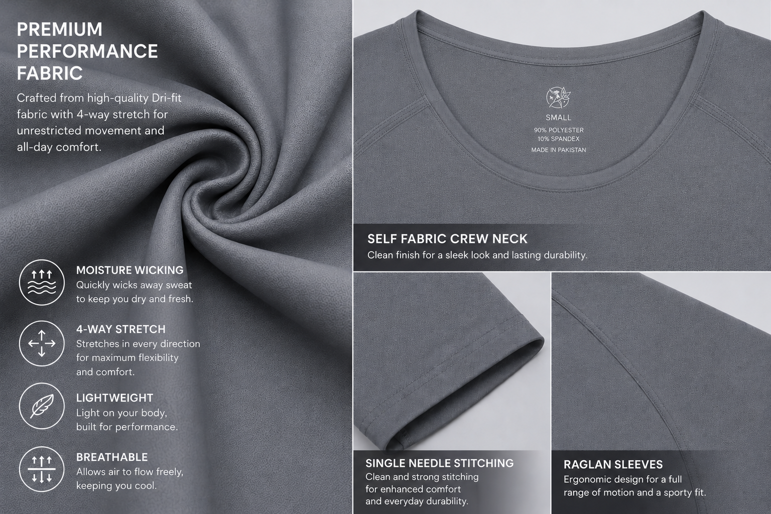 Dri-Fit Performance Tee - Grey