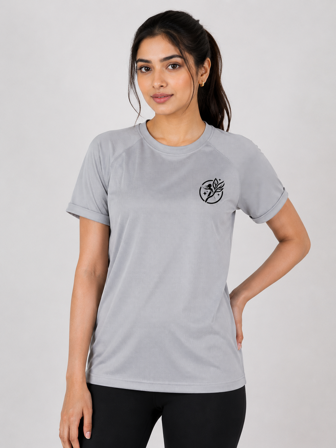 Mesh Performance Tee - Silver Grey