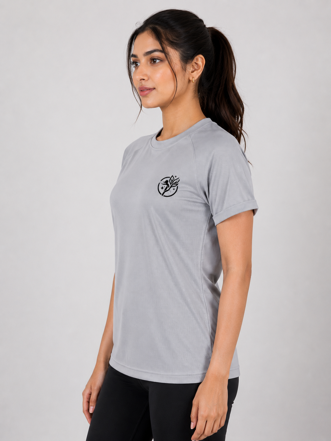Mesh Performance Tee - Silver Grey