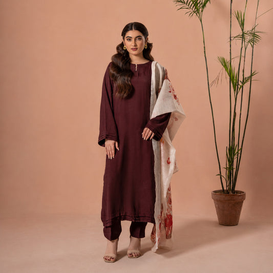 Sarmayi Sang - 3 Piece Embroided Suit