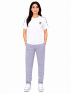 Women’s Dri-Fit Tracksuit – White & Silver Grey