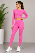 Cross Belt Performance Leggings - Hot Pink