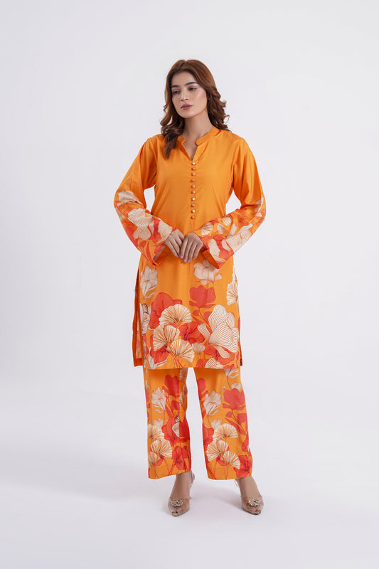Amber Glow  - 2 Piece Printed Suit